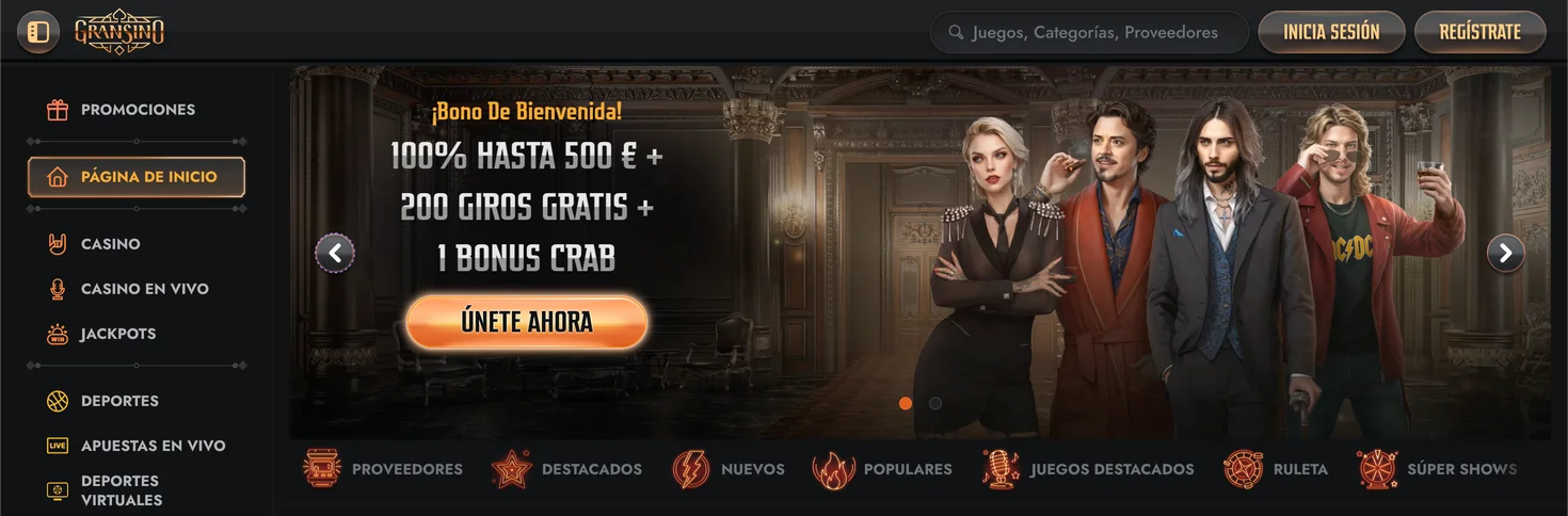 Lobby de Gransino Casino