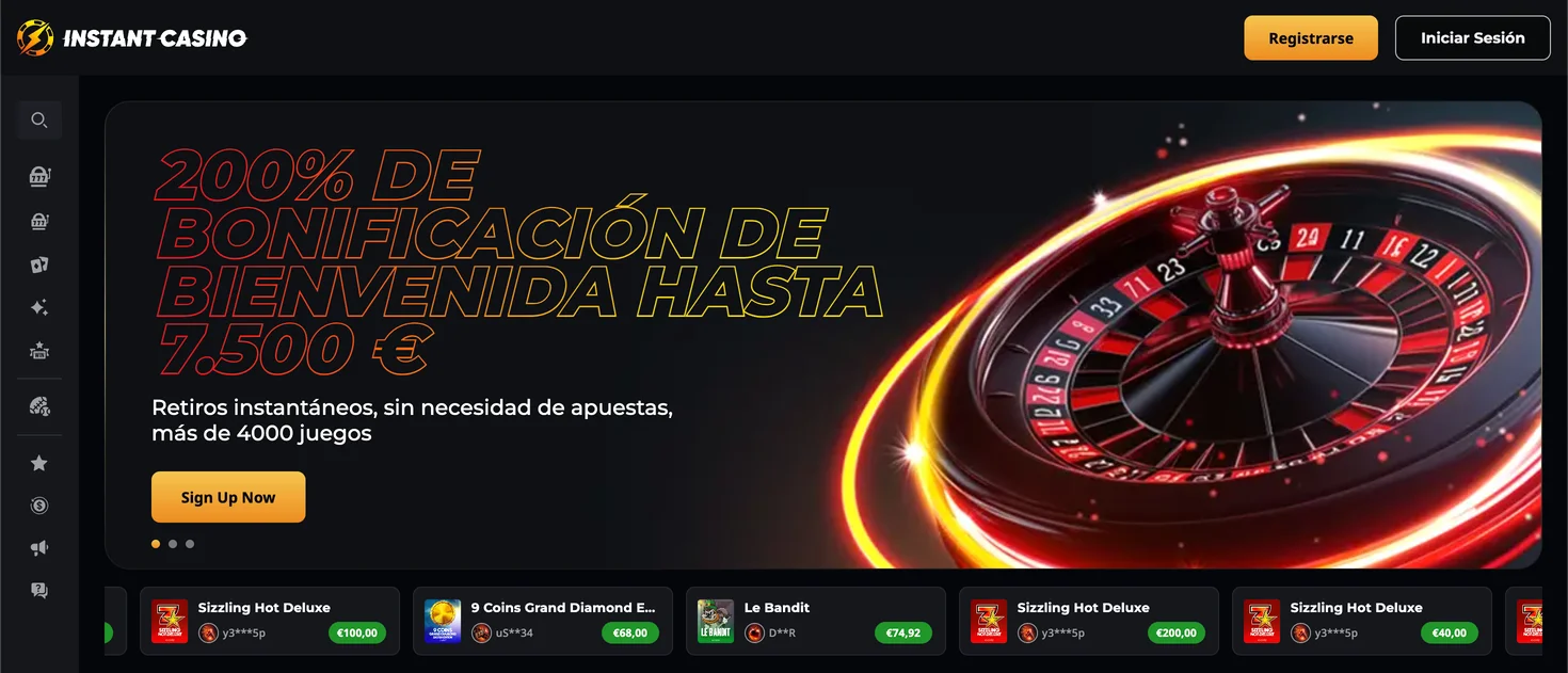 Lobby de Instant Casino