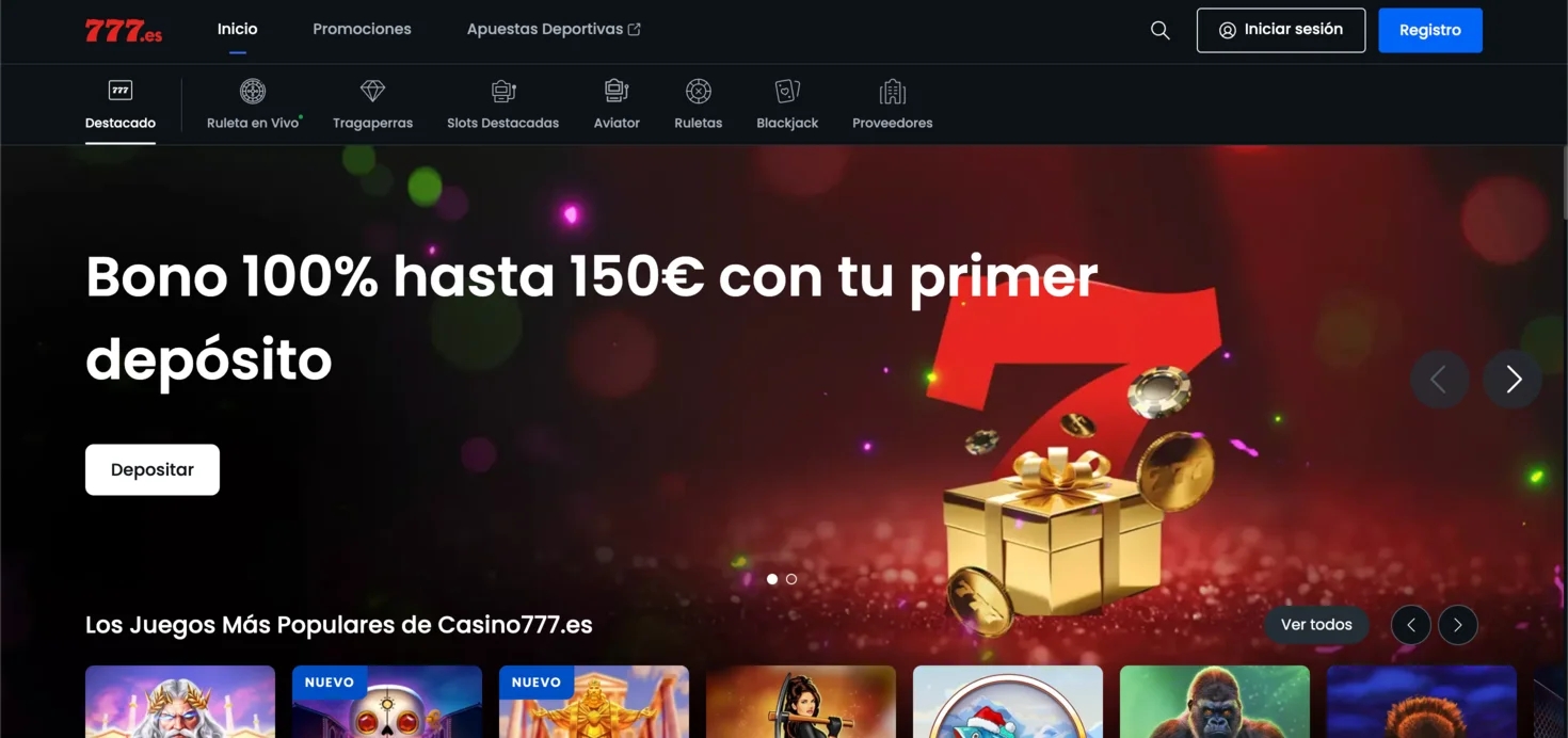 Lobby de Casino777