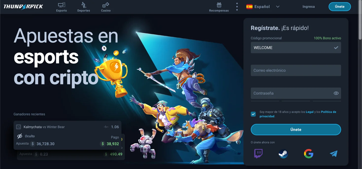 Lobby de Thunderpick