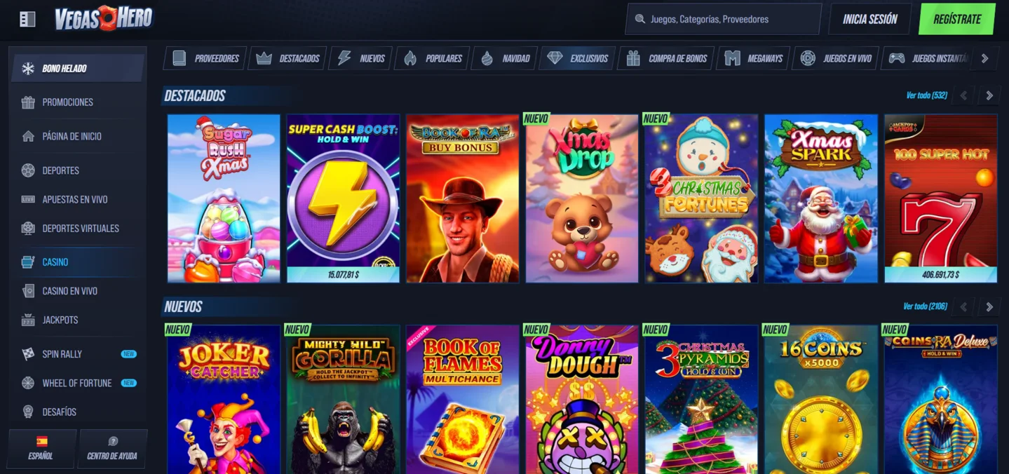 Juegos de casino VegasHero