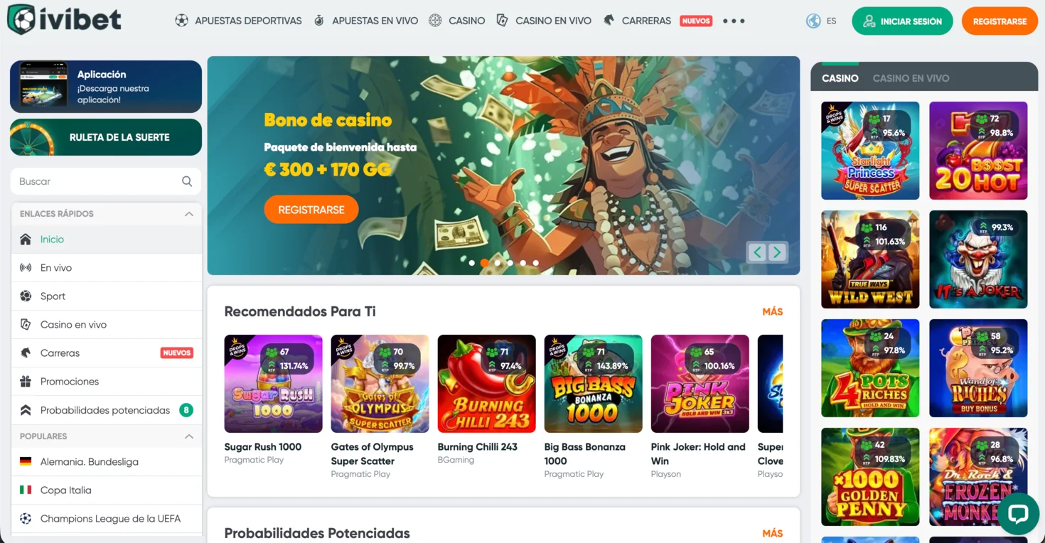 Lobby de IviBet