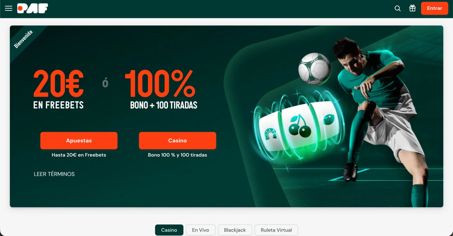 PAF casino que aceptan Maestro