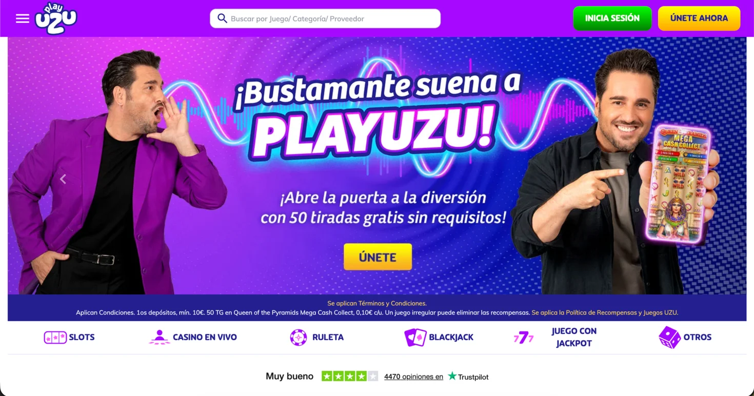 PlayUZU mejor casino VISA Electrón España