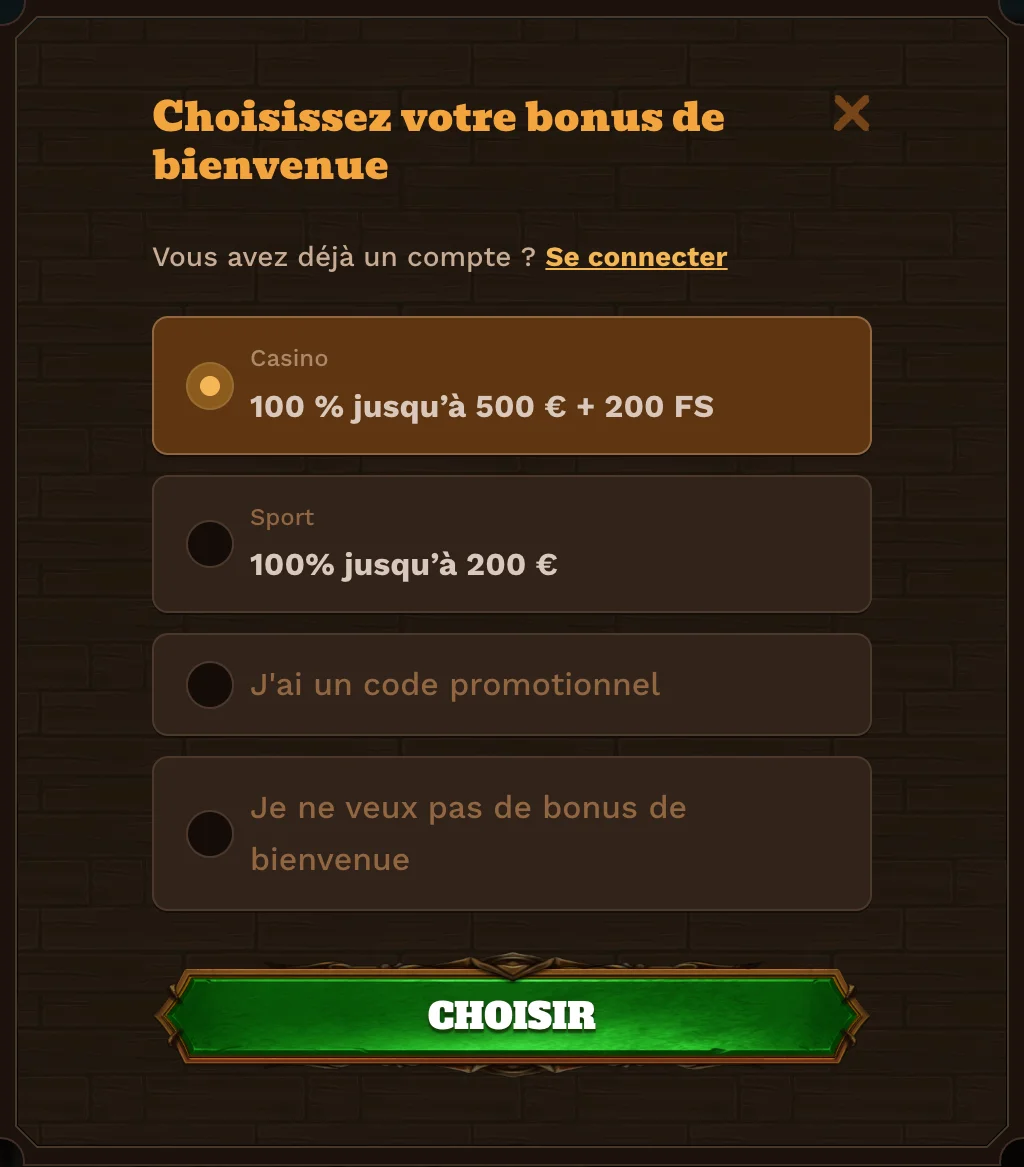Inscription au FatPirate Casino