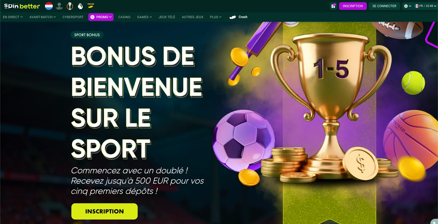 Lobby du SpinBetter