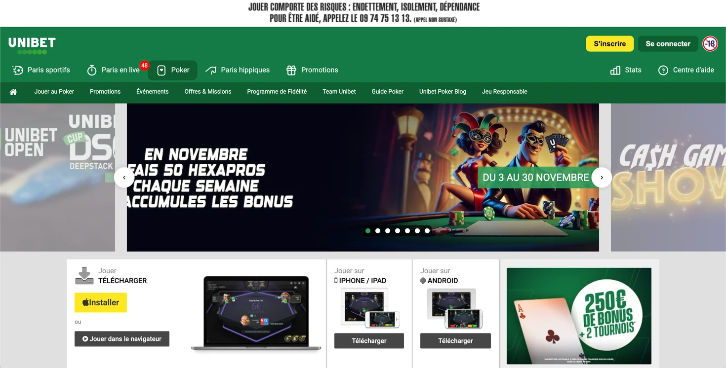 Casino en ligne retrait immédiat Unibet