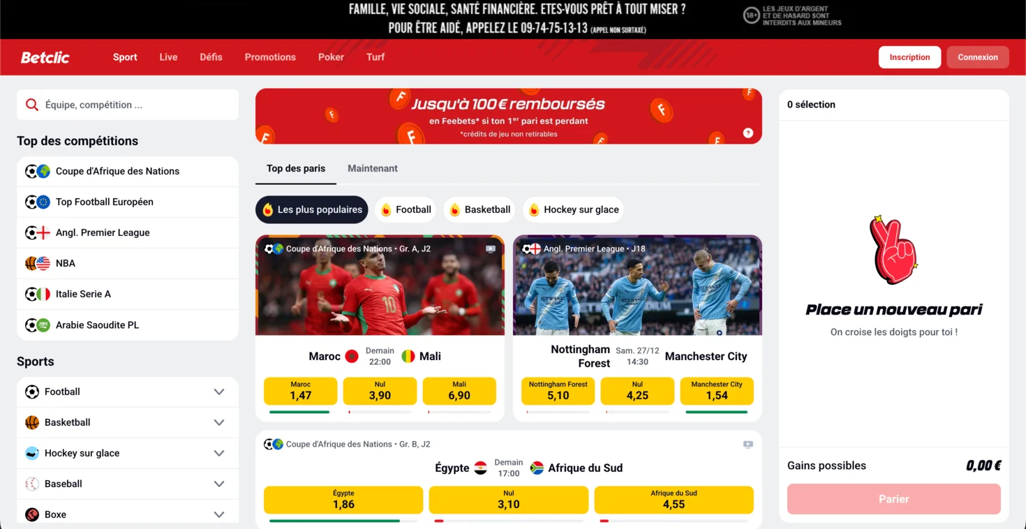 Betclic casino en ligne retrait rapide
