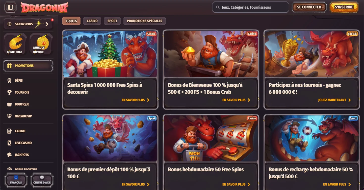 Promotions chez Dragonia