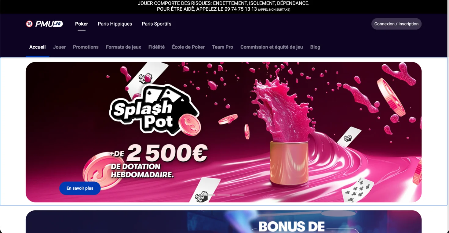 PMU casino en ligne paiement rapide