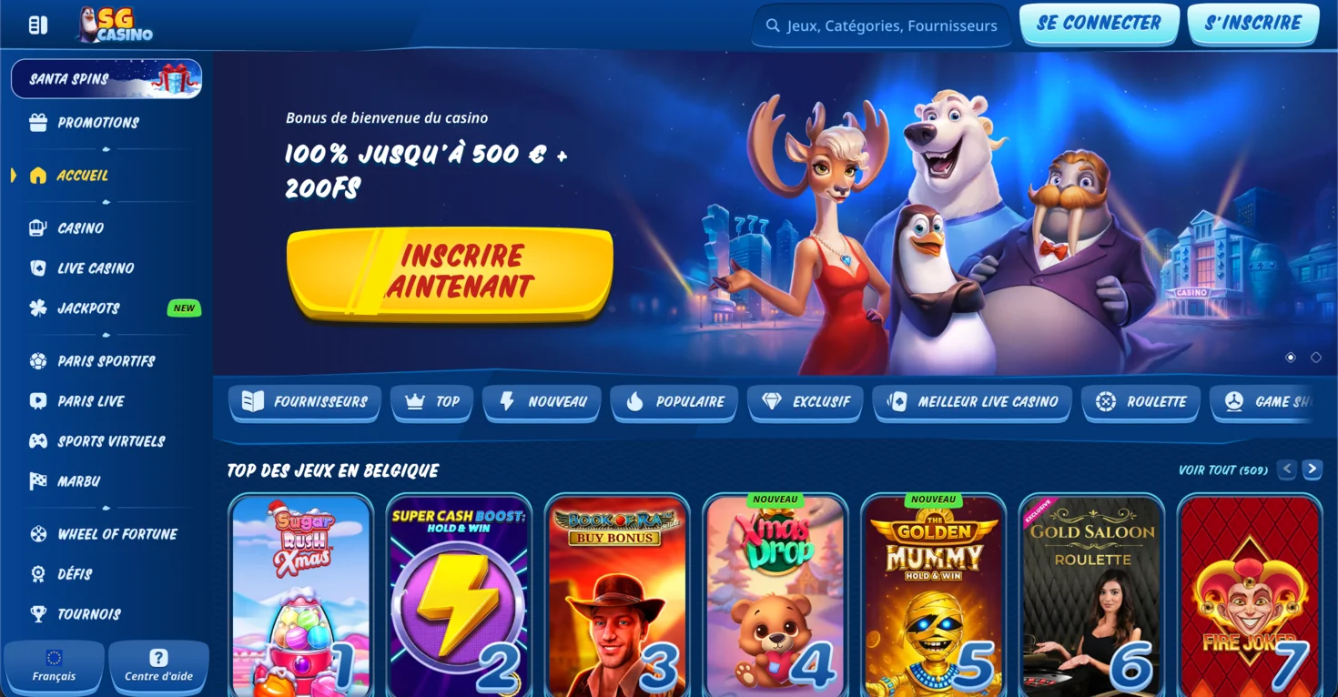 SGCasino page principale
