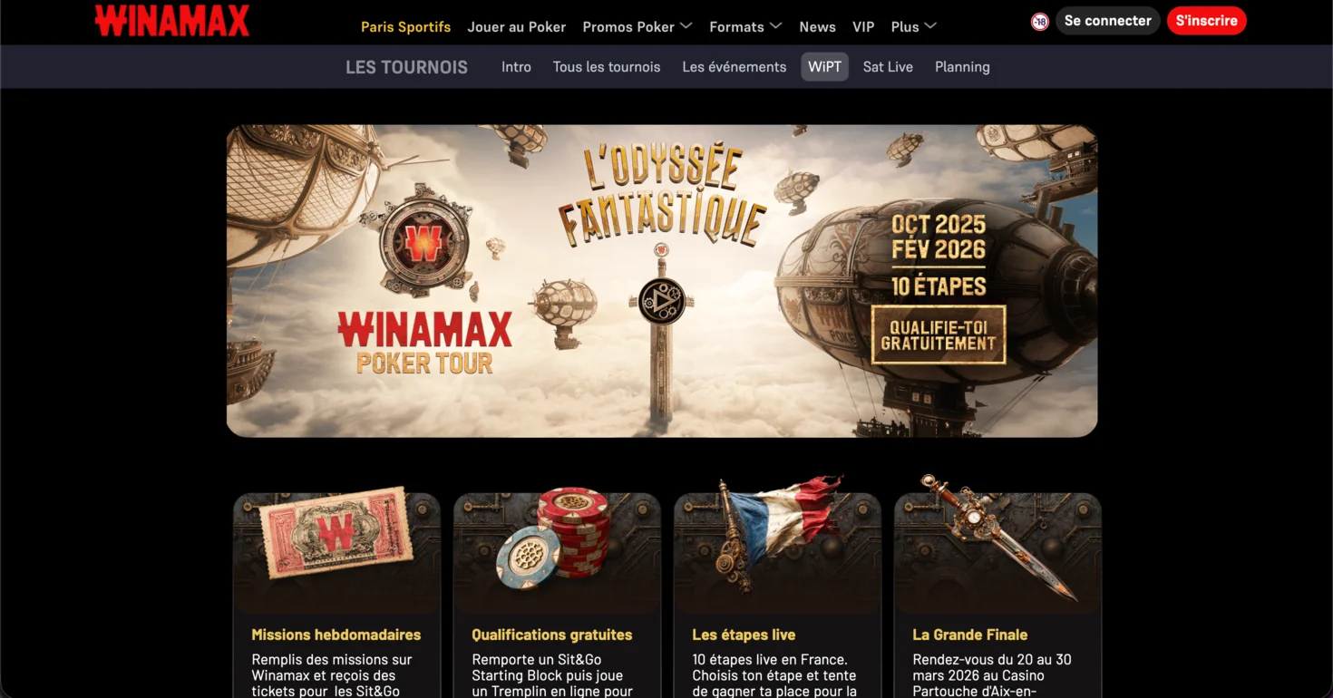 Winamax casino en ligne retrait instantané