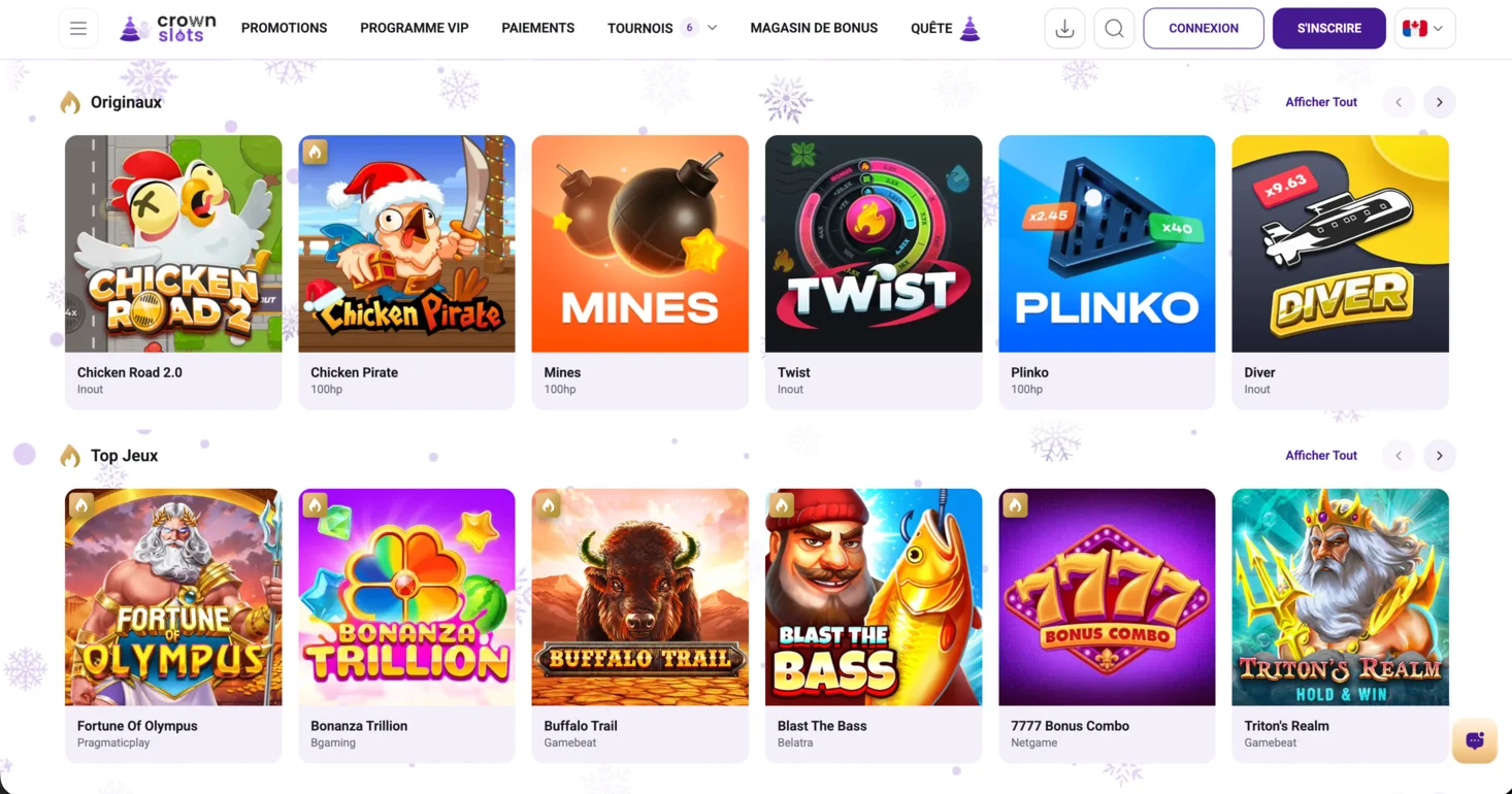 CrownSlots casino en ligne Skrill