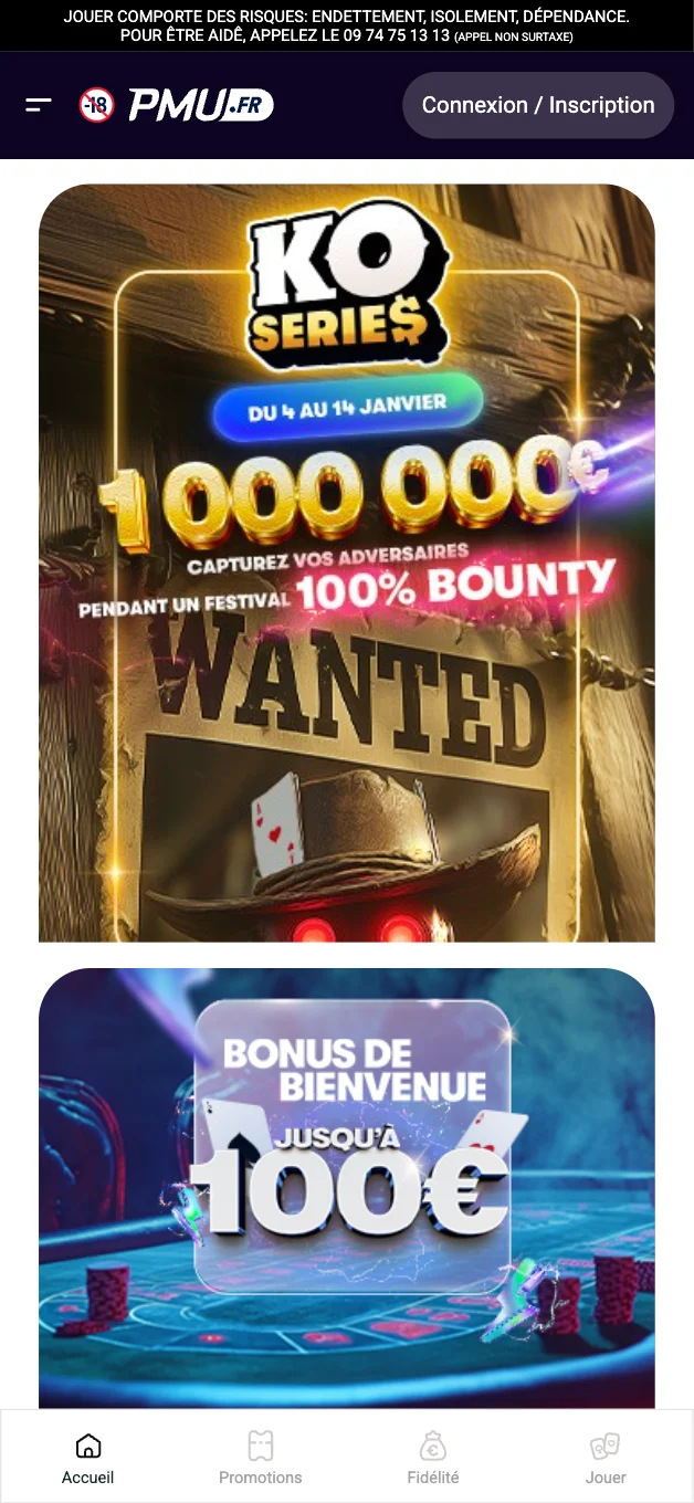 PMU casino pour mobile