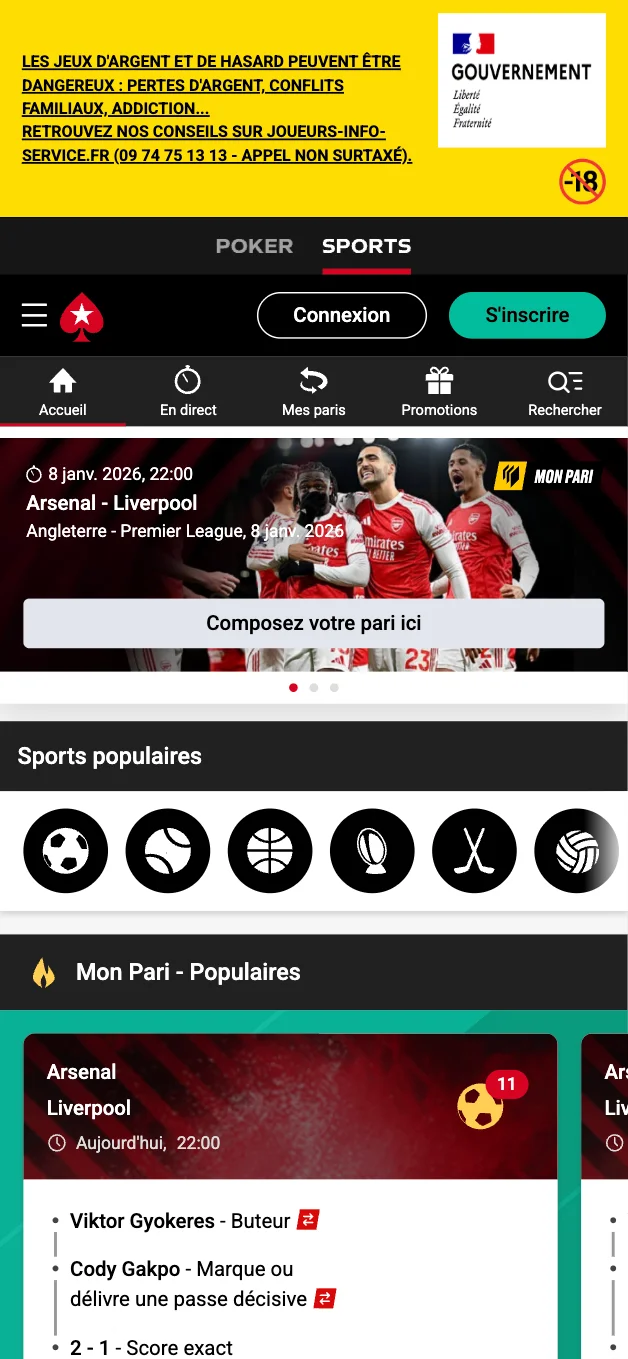 PokerStars casino en ligne mobile