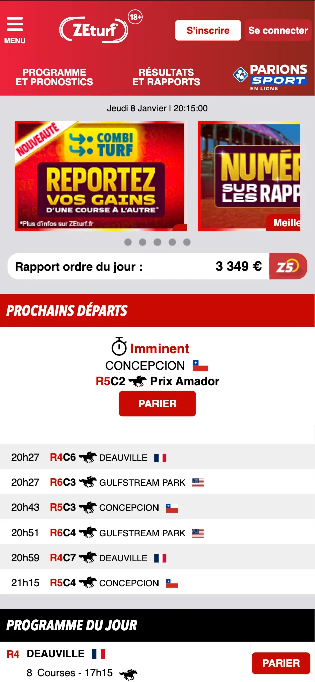 ZEturf application casino argent réel
