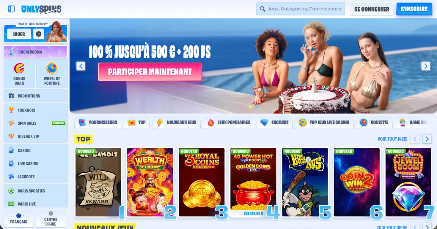 OnlySpins bonus sans wager casino