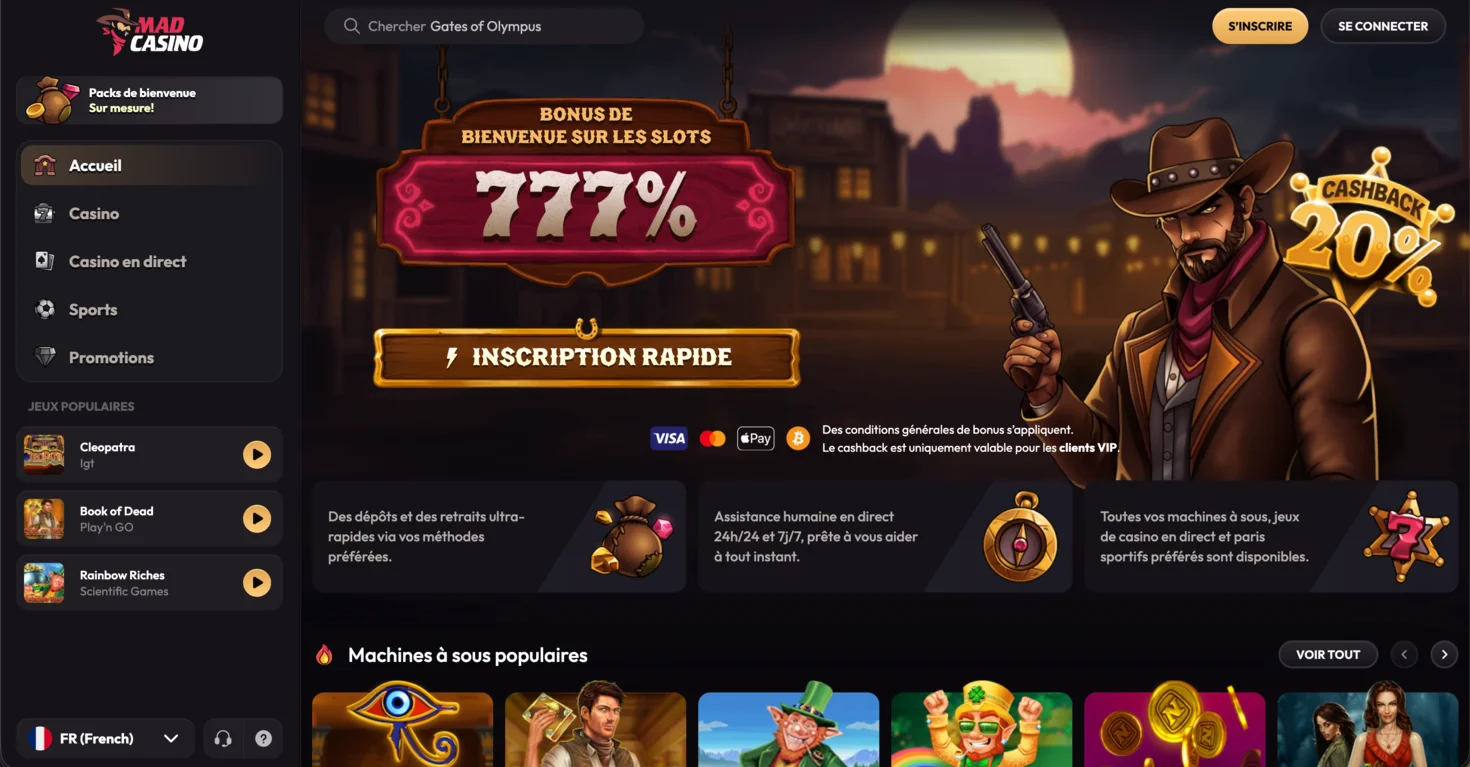Mad casino sans wager